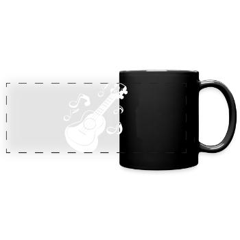 Ukulele Grafik - Panorama-Tasse farbig - Schwarz - Vorne