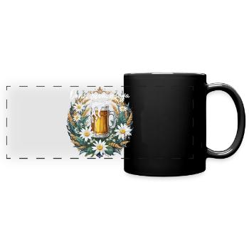 Oans, zwoa, g'suffa beer saying folk festival dirndl - Full Colour Panoramic Mug - black - Front