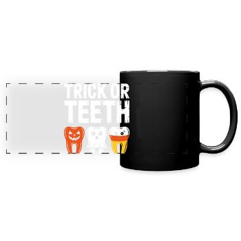 Trick or Teeth Halloween Trio - Full Colour Panoramic Mug - black - Front