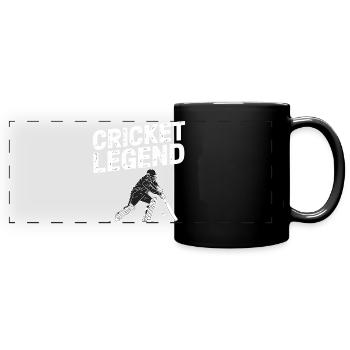 Drôle de cricket : Jeu de cricket vintage - Mug panoramique uni - noir - Devant
