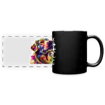 Dog Dog Art Graffiti - Full Colour Panoramic Mug - black - Front