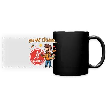 Zöliakie glutenfrei Ernährung  - Panorama-Tasse farbig - Schwarz - Vorne