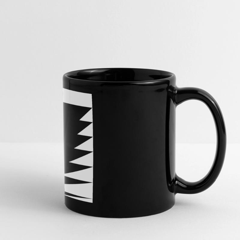 black triangles pattern Full Colour Panoramic Mug