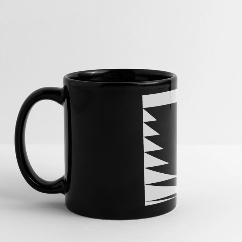 black triangles pattern Full Colour Panoramic Mug