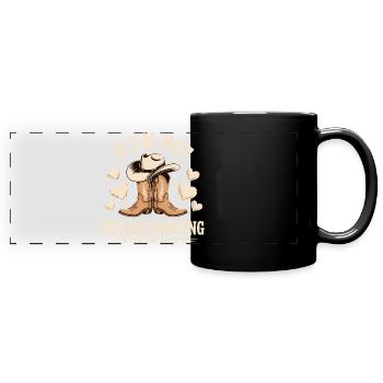 Square Dancing Square Dancer Gift - Full Colour Panoramic Mug - black - Front