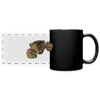 porter - Mug panoramique uni - noir - Devant