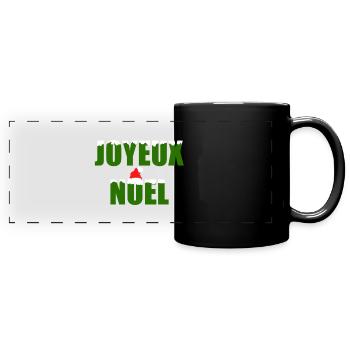 joyeux noel - Panorama-Tasse farbig - Schwarz - Vorne