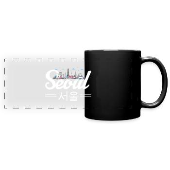 Kpop Seoul Korea Südkorea K-Pop Geschenk Spruch - Panorama-Tasse farbig - Schwarz - Vorne