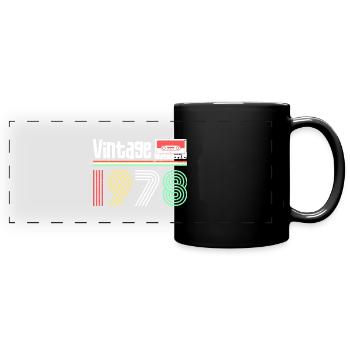 vintage année 1978 - Mug panoramique uni - noir - Devant