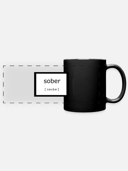 Sober - Panorama-Tasse farbig - Schwarz