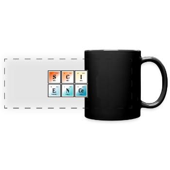 Science | Periodic Table of Elements - Full Colour Panoramic Mug - black - Front