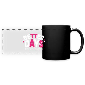 shirt new 01 - Panorama-Tasse farbig - Schwarz - Vorne