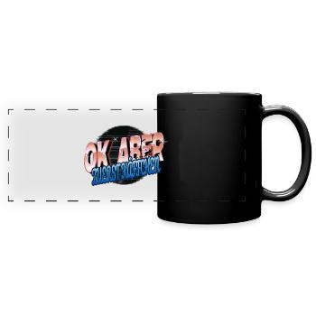 bday kaffeeliebhaber zitat geburtstagsgeschenk - Panorama-Tasse farbig - Schwarz - Vorne