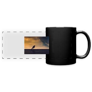 Chant du corbeau - Mug panoramique uni - noir - Devant