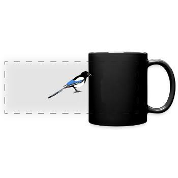 Magpie - Full Colour Panoramic Mug - black - Front