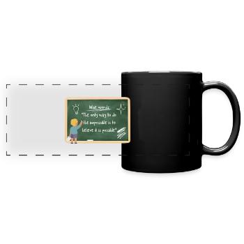 DIRE CLEVER - Mug panoramique uni - noir - Devant