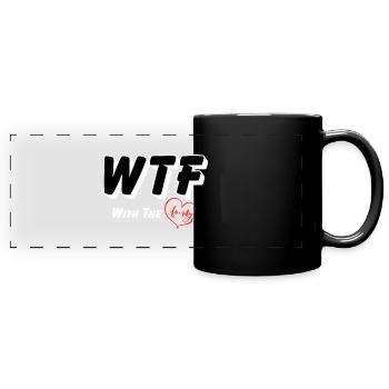 WTF - En famille - Mug panoramique uni - noir - Devant