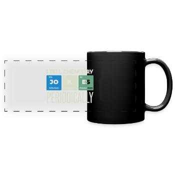 Ich erzähle Chemie-Witze - Panorama-Tasse farbig - Schwarz - Vorne