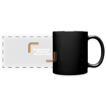 Morgenstund´ drückt die Snooze Taste | Shirt - Panorama-Tasse farbig - Schwarz - Vorne