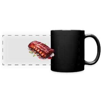 Spare ribs - Full Colour Panoramic Mug - black - Front