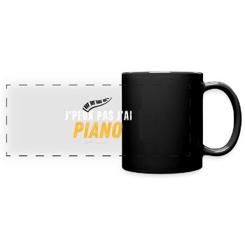 I can't PIANO - Full Colour Panoramic Mug - black - Front
