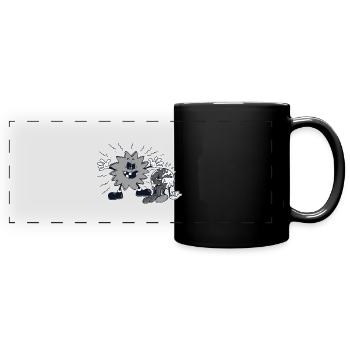 Ungeordnete Sonne, Durstige Erde - Panorama-Tasse farbig - Schwarz - Vorne