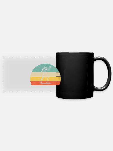 Boxer Boxkampf - Panorama-Tasse farbig - Schwarz