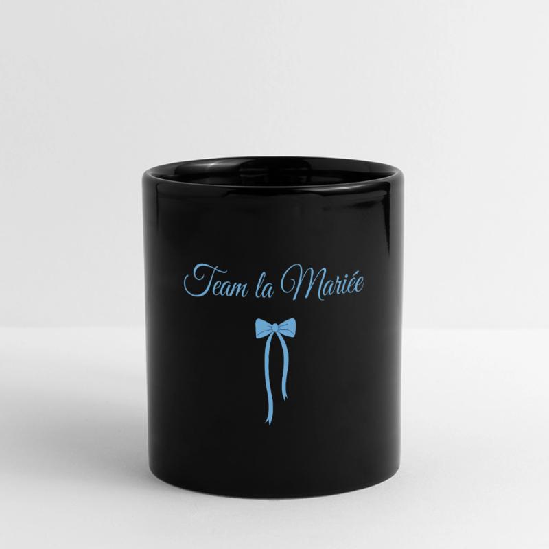 Team The Bride Blue Bow Full Colour Panoramic Mug