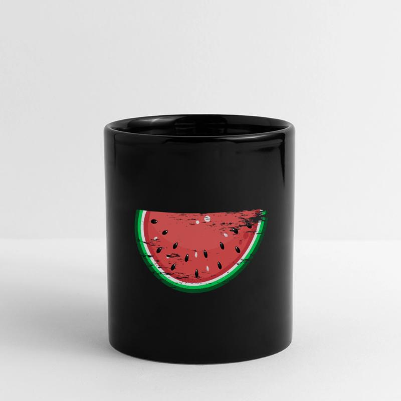 Tranche de conception de pastèque utilisée Mug panoramique uni