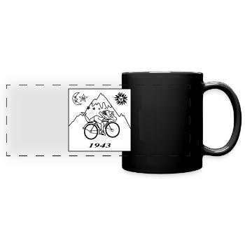 Albert Hofmann LSD 1943 Black & White - Full Colour Panoramic Mug - black - Front
