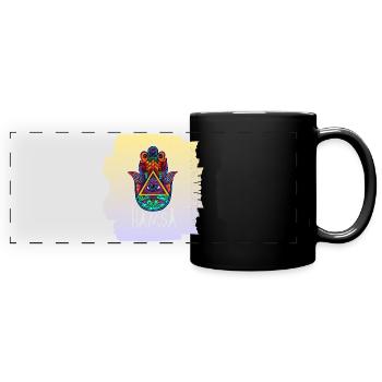 Yoga Namaste Curse Protection Hindu Buddhism - Full Colour Panoramic Mug - black - Front