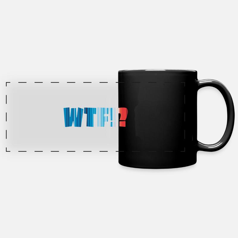 WTF Climate Strips - Full Colour Panoramic Mug - black