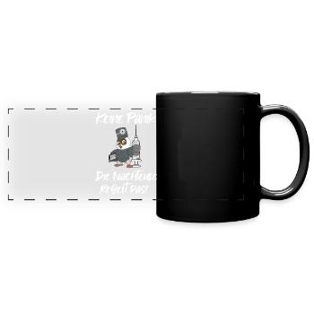 Pflegekraft Anerkenunngs Geschenk - Panorama-Tasse farbig - Schwarz - Vorne