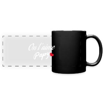 Wir lieben dich, Opa Großvaters Tagesgeschenk - Panorama-Tasse farbig - Schwarz - Vorne