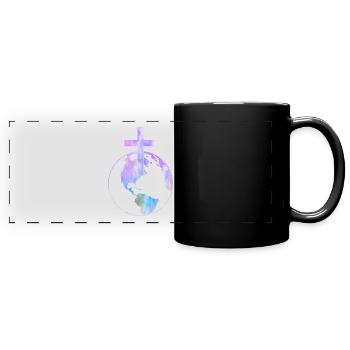 Jesus Shirt God Church Christianity - Full Colour Panoramic Mug - black - Front