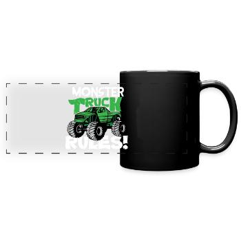 Monster Truck Tules - Panorama-Tasse farbig - Schwarz - Vorne