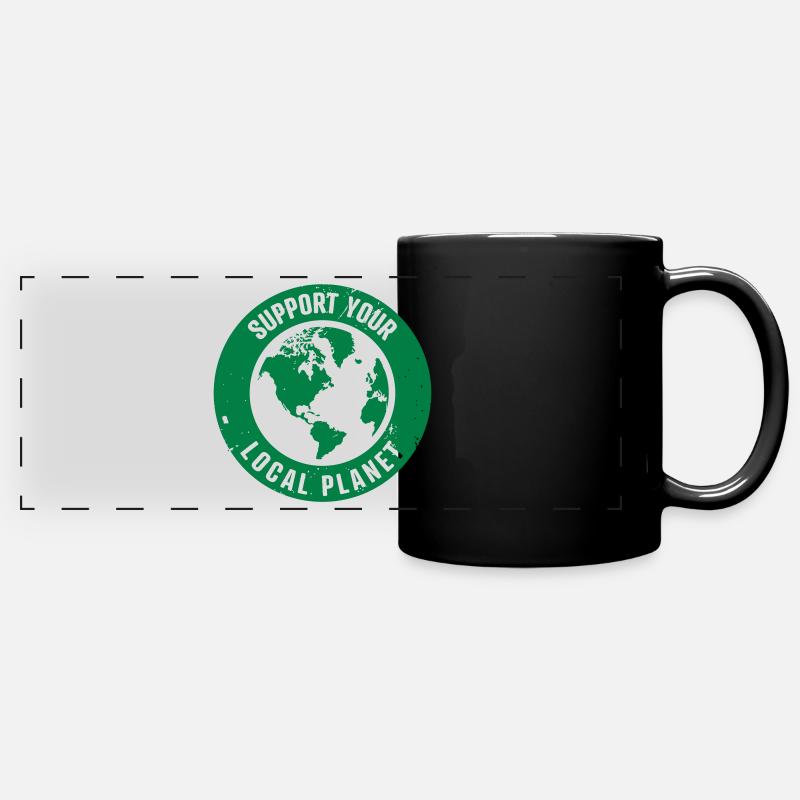 SUPPORT YOUR LOCAL PLANET - Full Colour Panoramic Mug - black