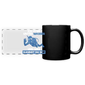 Je respire sous l’eau et que pouvez-vous faire plongeurs - Mug panoramique uni - noir - Devant