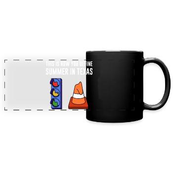 Das texanische Wetter lässt das Sommerdesign für - Panorama-Tasse farbig - Schwarz - Vorne