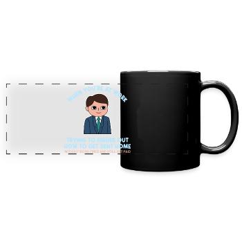 Shaping the work situation for proud Pinoys - Full Colour Panoramic Mug - black - Front