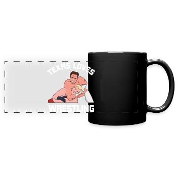 Conception de lutte au Texas pour les fiers fans du Texas - Mug panoramique uni - noir - Devant