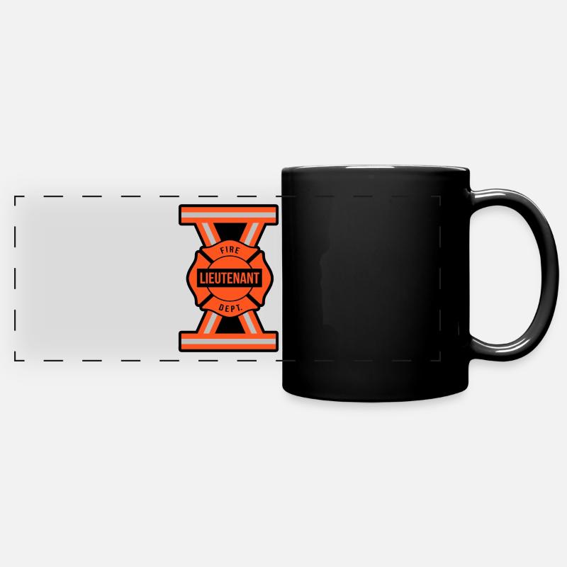 Fire Brigade Lieutenant - Full Colour Panoramic Mug - black
