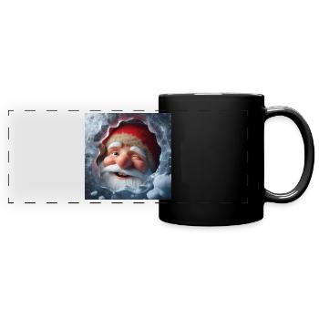 Imp looking through ice laughing - Full Colour Panoramic Mug - black - Front