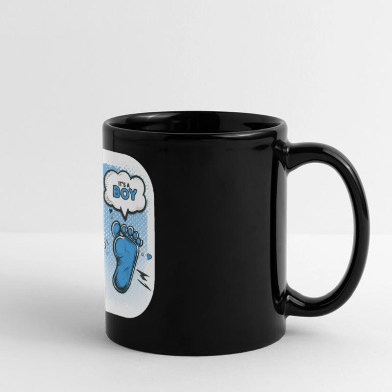 Füße Geschlecht Baby Junge oder Mädchen Panorama-Tasse farbig