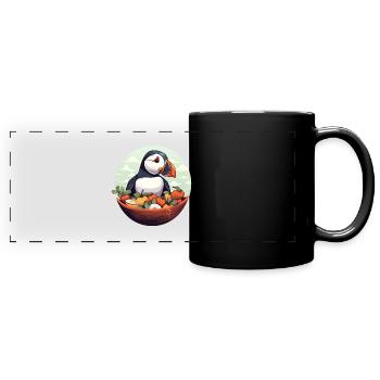 Puffin - Full Colour Panoramic Mug - black - Front