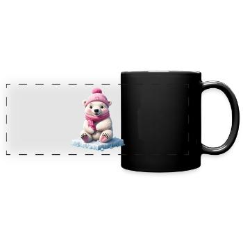 Polar bear - Full Colour Panoramic Mug - black - Front