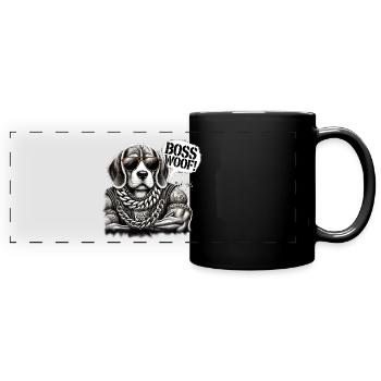 Woof Beagle HipHop Necklaces - Full Colour Panoramic Mug - black - Front