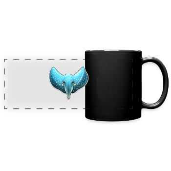 Ray Ocean Motif Sea Lover - Full Colour Panoramic Mug - black - Front