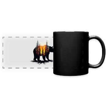 Ours - Panorama-Tasse farbig - Schwarz - Vorne