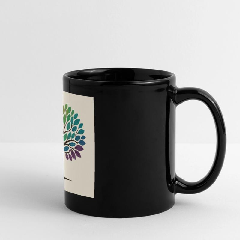 Rainbow Tree Illustration Full Colour Panoramic Mug
